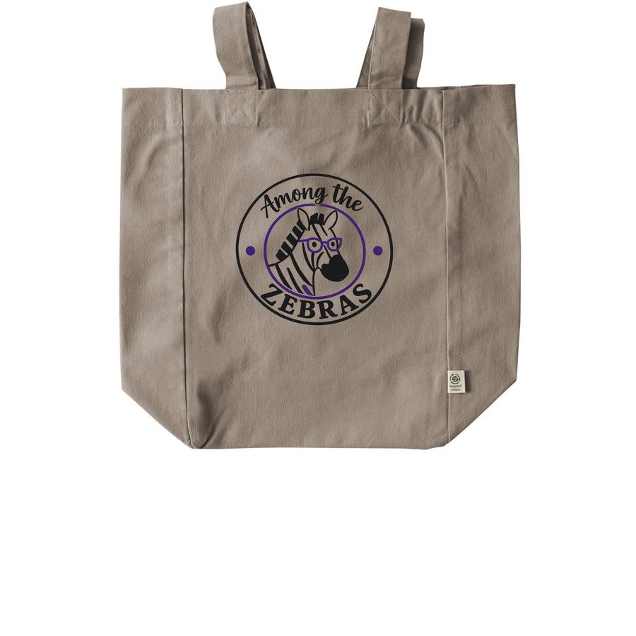 Among the Zebras - Totes, a Pumice Recycled Cotton Tote Bag