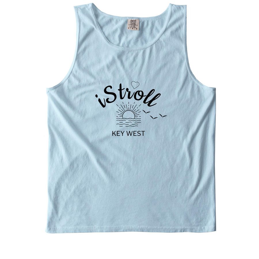 iStroll Summer, a Chambray Comfort Colors Tank Top