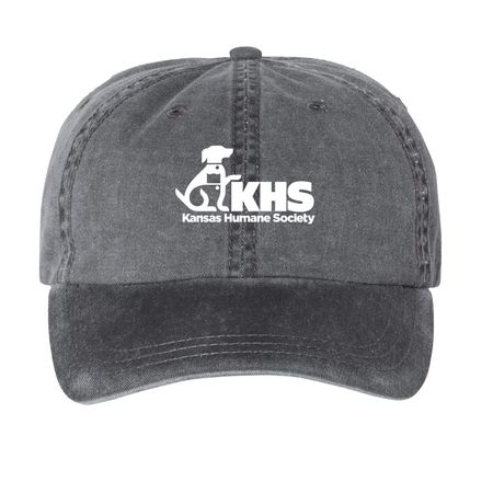 KHS Baseball Hat, a Black Printed Pigment Dye Baseball Cap