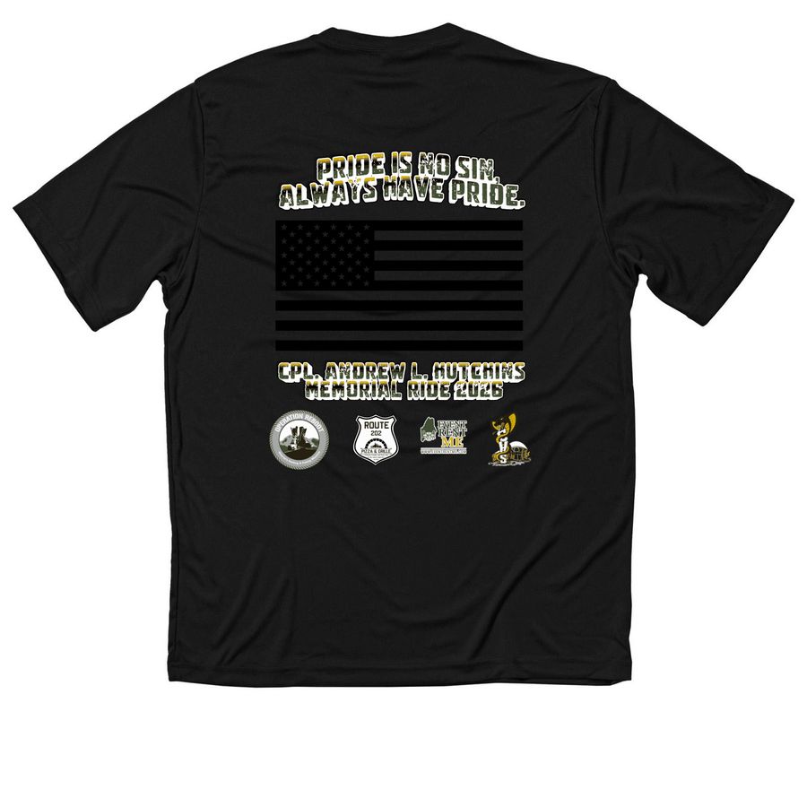 Pride is No Sin Performance, a Black Classic Performance Tee (back-view)
