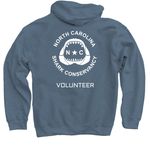 North Carolina Shark Conservancy, a Indigo Pullover Hoodie (back-view)