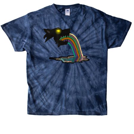 Rainbow Dark, a Navy Classic Tie Dye Tee