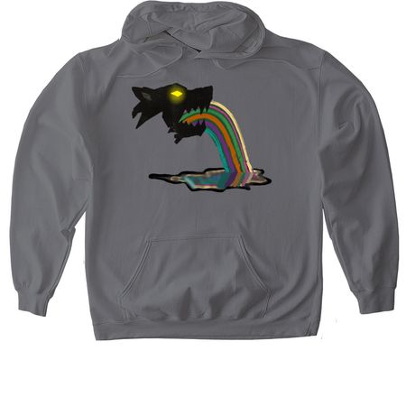 Rainbow Dark, a Charcoal Gildan Softstyle Pullover Hoodie