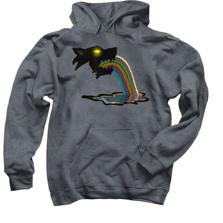 Rainbow Dark, a Dark Heather Pullover Hoodie