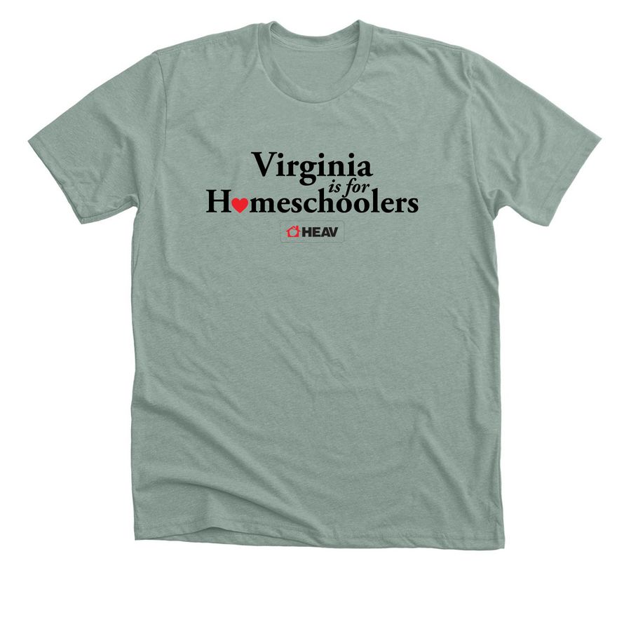 Virginia Is for Homeschoolers, a Heather Sage Premium Unisex Tee