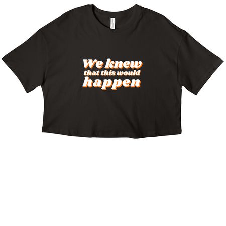 We knew that this would happen, a Black Women?s Cropped Cotton Tee