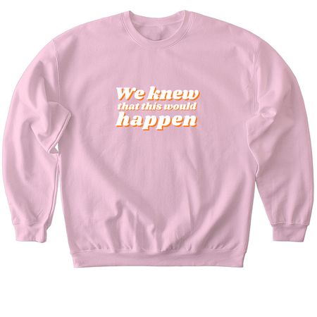 We knew that this would happen, a Light Pink Softstyle Crewneck Sweatshirt