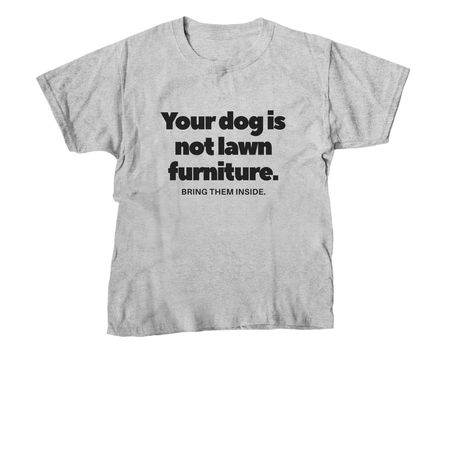 Your dog is not lawn furniture., a Sport Grey Youth Unisex Tee