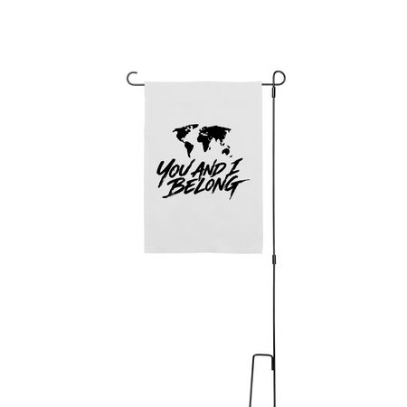A message about acceptance&nbsp;, a White 12" x 18" Yard Flag with Stake