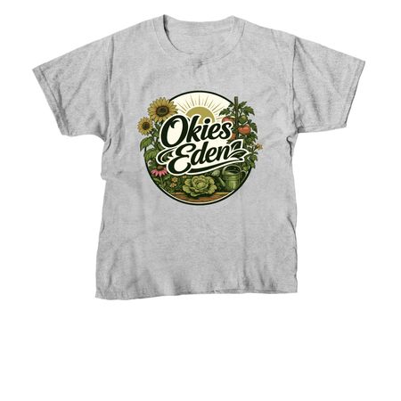 The one and only Okies Eden T-Shirt, a Sport Grey Youth Unisex Tee