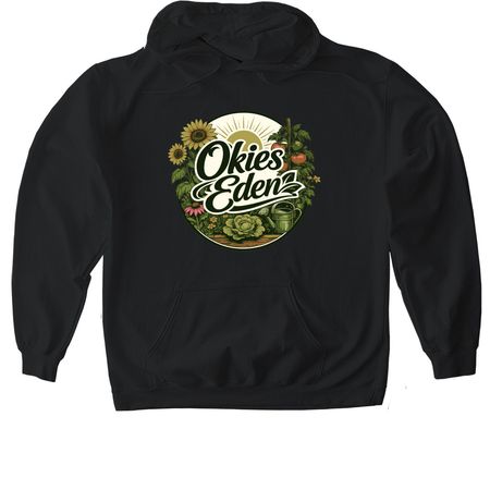 The one and only Okies Eden T-Shirt, a Black Gildan Softstyle Pullover Hoodie