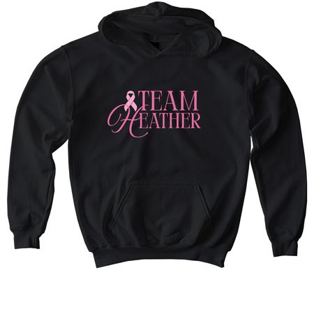 Team Heather - Front & Back Youth Hoodie, a Black Softstyle Youth Pullover Hoodie