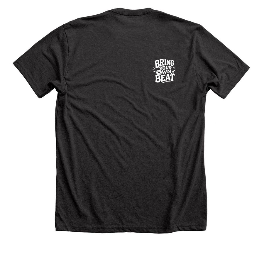 Donovan's Come Together Concert 2026!, a Dark Grey Heather Premium Unisex Tee (back-view)