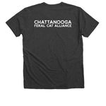 Get in loser, we?re going trapping!, a Dark Grey Heather Premium V-Neck Tee (back-view)