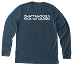 Get in loser, we?re going trapping!, a Heather Slate Premium Long Sleeve Tee (back-view)