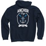 Anchor Cup Hoodie&nbsp;, a Navy Pullover Hoodie (back-view)