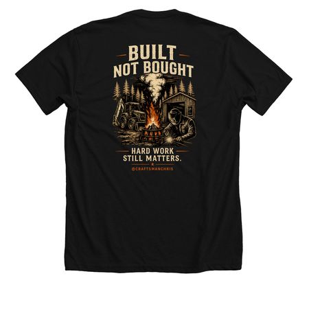 BUILT - NOT BOUGHT, a Solid Black Blend Premium Unisex Tee