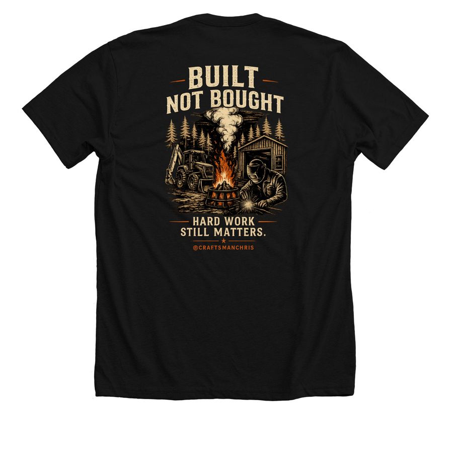 BUILT - NOT BOUGHT, a Solid Black Blend Premium Unisex Tee