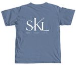 SKL - Main Logo, a Blue Jean Comfort Colors Unisex Tee (back-view)