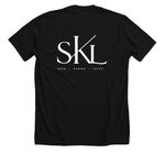 SKL - Main Logo, a Solid Black Blend Premium Unisex Tee (back-view)