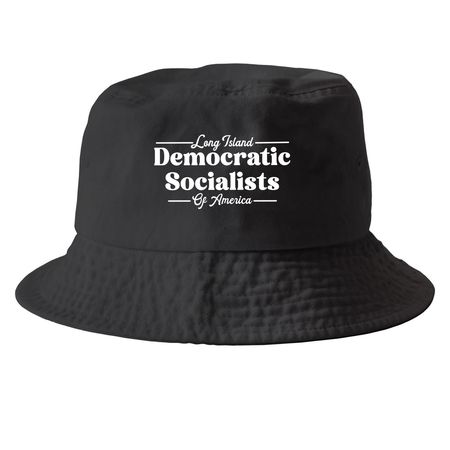 Hatstorical Materialism, a Black Printed Bucket Hat