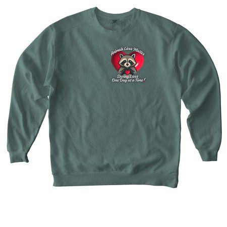 Animals Lives Matter of East Texas, a Blue Spruce Comfort Colors Crewneck Sweatshirt
