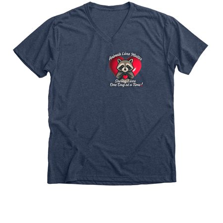 Animals Lives Matter of East Texas, a Heather Navy Premium V-Neck Tee
