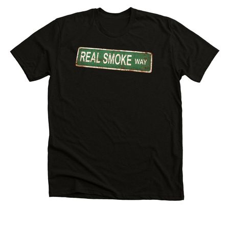 Real Smoke Way, a Black Heather Premium Unisex Tee