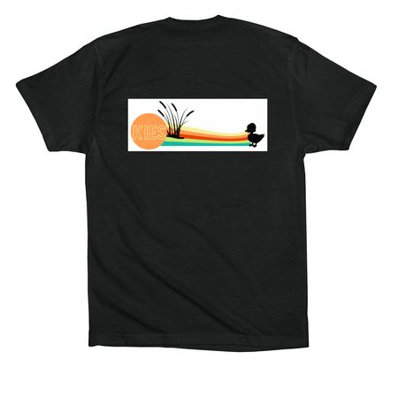 KIES Sunset Shirts, a Vintage Black Premium Cotton Tee (back-view)
