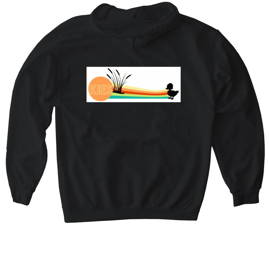 KIES Sunset Shirts, a Black Gildan Softstyle Pullover Hoodie (back-view)