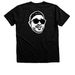 Face the Hype, a Black Heather Premium Unisex Tee (back-view)