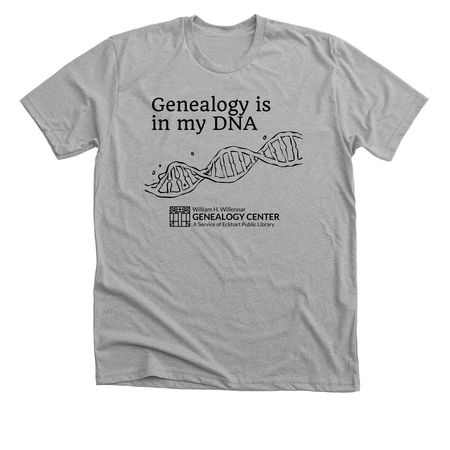 Genealogy is in my DNA, a Athletic Heather Premium Unisex Tee