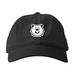 White Bear Logo_Hats, a Black Printed Eco Baseball Cap