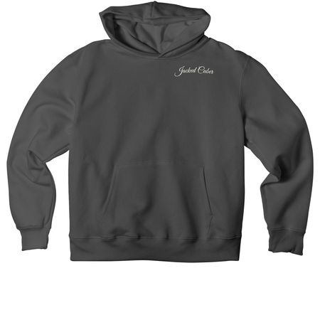 Jacked Cuber Off-White Logo, a Asphalt Premium Heavyweight Pullover Hoodie