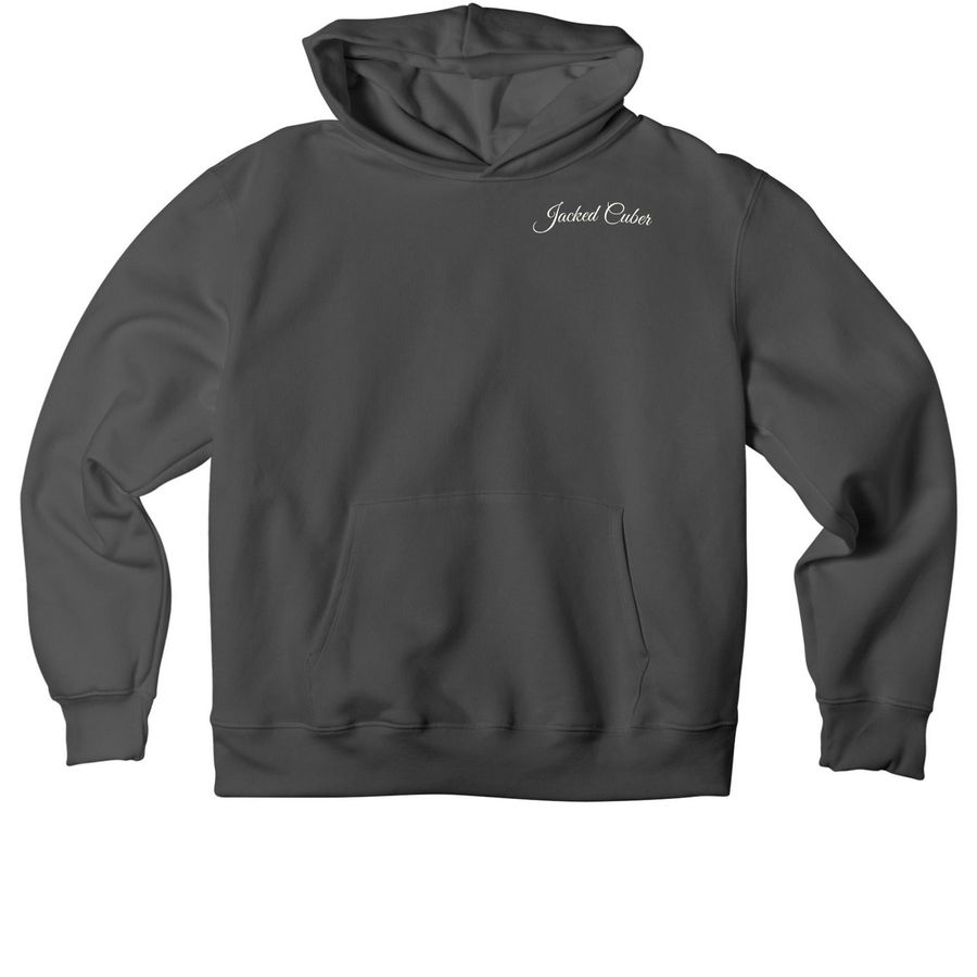Jacked Cuber Off-White Logo, a Asphalt Premium Heavyweight Pullover Hoodie