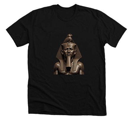 Kushite Pharaoh, a Solid Black Blend Premium Unisex Tee