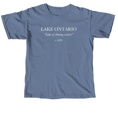 Lake Ontario T Shirt, a Blue Jean Comfort Colors Unisex Tee