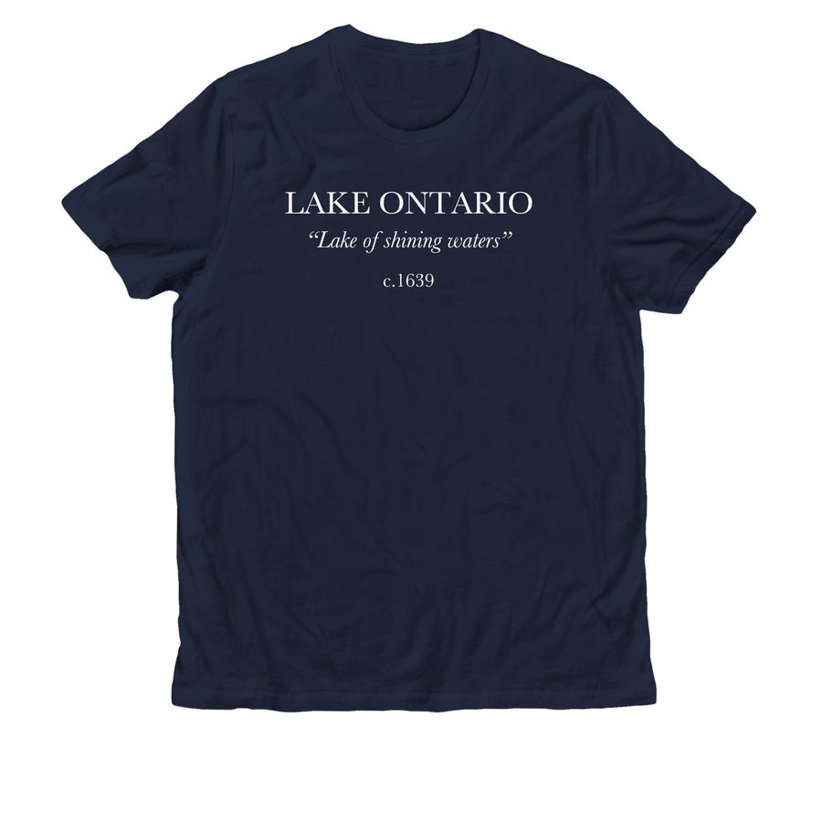Lake Ontario T Shirt, a Night Sky Navy Allmade Organic Cotton Unisex Tee