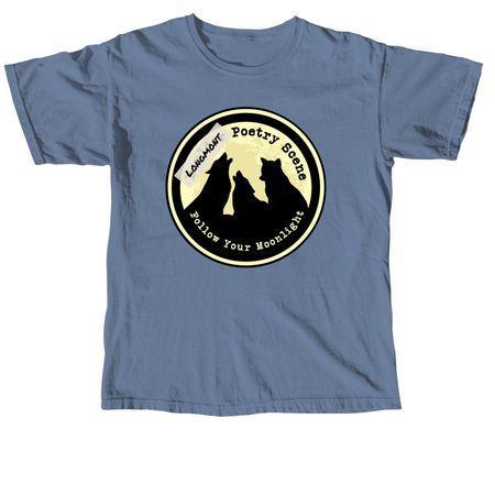 Longmont Poetry Scene, a Blue Jean Comfort Colors Unisex Tee