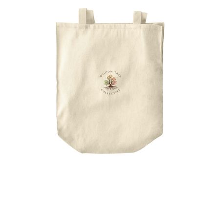 Carry a Little Wisdom with You, a Natural Over-the-Shoulder Shopping Tote Bag