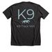 K9 Track NW Join the Adventures!, a Dark Grey Heather Premium Unisex Tee (back-view)