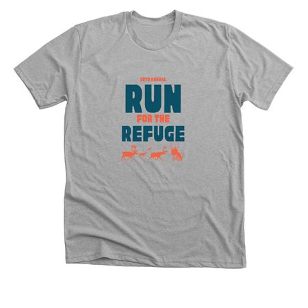 30th Annual Run for the Refuge, a Athletic Heather Premium Unisex Tee
