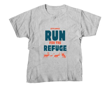 30th Annual Run for the Refuge, a Sport Grey Youth Unisex Tee