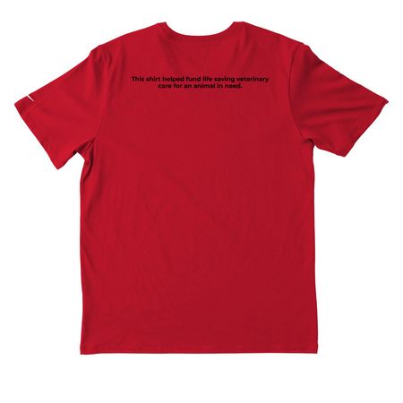 Nike apparel - Light, a University Red Nike Dri-FIT Jersey Blend Performance Tee (back-view)