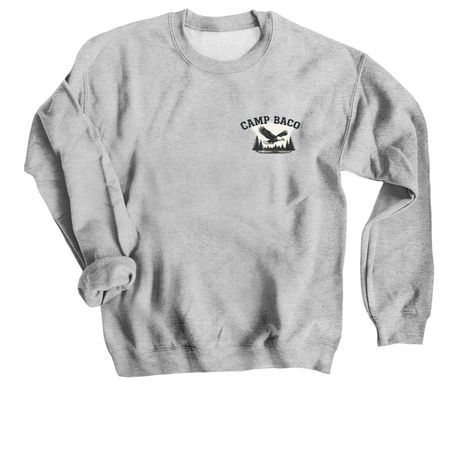 75 Summers of Camp Baco, a Sport Grey Crewneck Sweatshirt