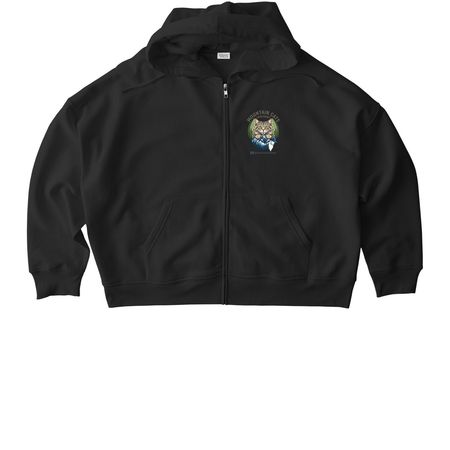 Sasquatch that loves cats, a Black Stanley/Stella Women?s Stella Ida Zip Up Pullover Hoodie