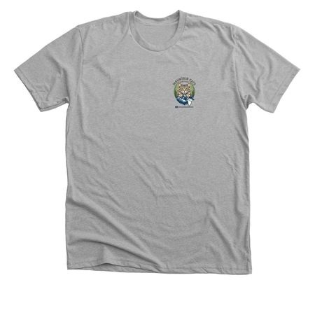 Sasquatch that loves cats, a Athletic Heather Premium Unisex Tee