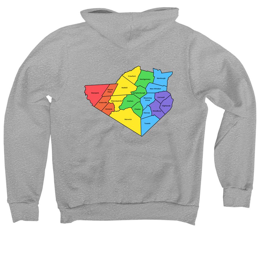 orange county pride tee, a Athletic Heather Premium Pullover Hoodie (back-view)