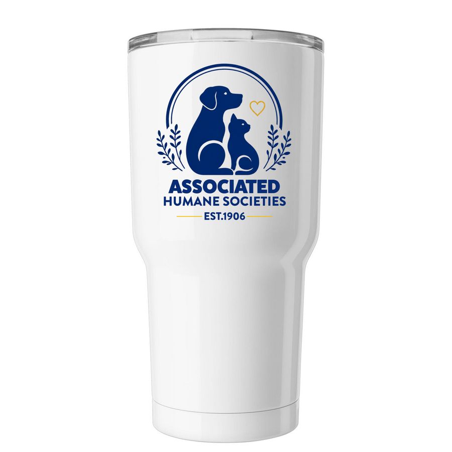 AHS Insulated Tumbler - 30oz, a White Insulated Tumbler