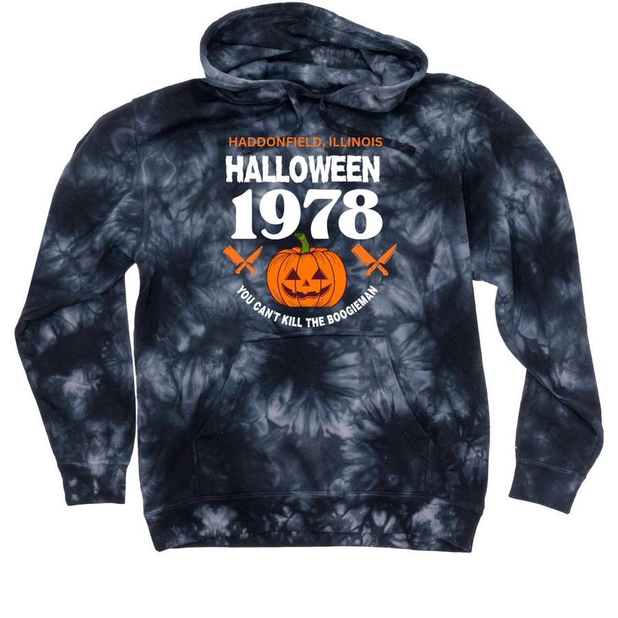 HADDONFIELD&nbsp;, a Black Tie Dyed Pullover Hoodie